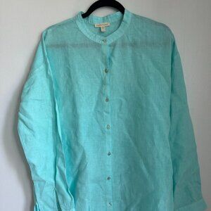 Eileen Fisher Linen Long Sleeve Tunic Size S/P Like new condition